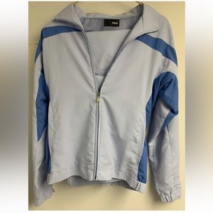 BRAND NEW WOMENS FILA SWEATSUIT BLUE LARGE TOP MEDIUM PANTS TRACKSUIT ZIP UP